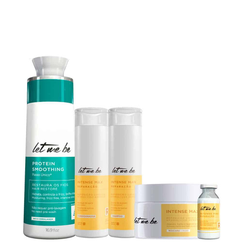 Protein Smoothing Passo Único® Let Me Be 500ml + Kit Intense Max | 5 produtos