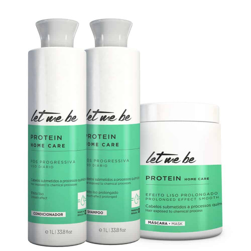 Kit Protein Shampoo 1L + Condicionador 1L + Máscara 1kg Lavatório