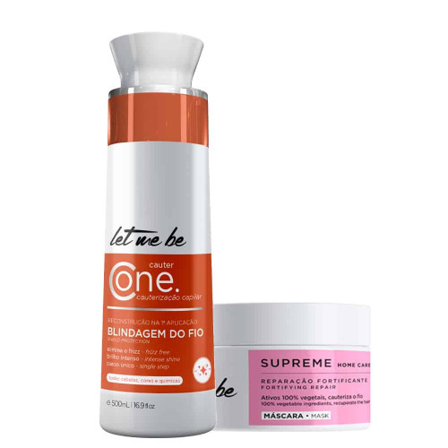 Cauterização Cauter One Let Me Be 500ml + Máscara Home Care Supreme 250g