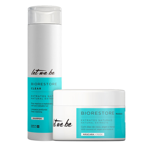 Kit Biorestore Shampoo e Máscara Home Care Let Me Be | 2 produtos