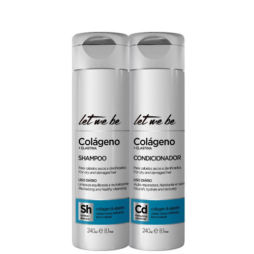 Kit Colágeno e Elastina Shampoo e Condicionador Let Me Be | 240ml 