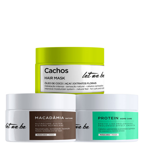 Kit Cronograma Capilar Óleos Poderosos Let Me Be | 3 produtos