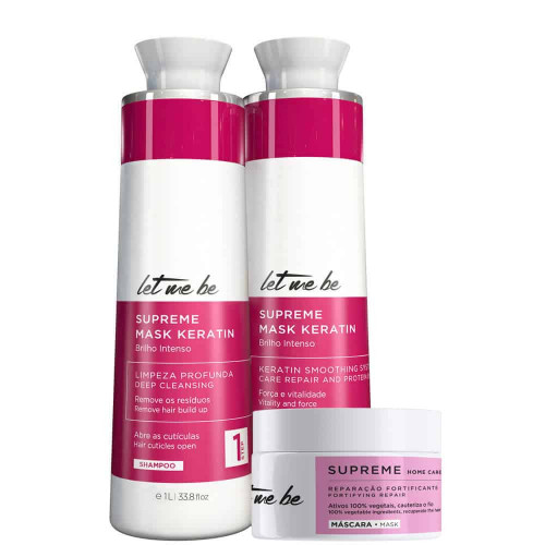 Kit Supreme Mask Keratin 1L + Máscara Pós - Química Supreme | 3 produtos