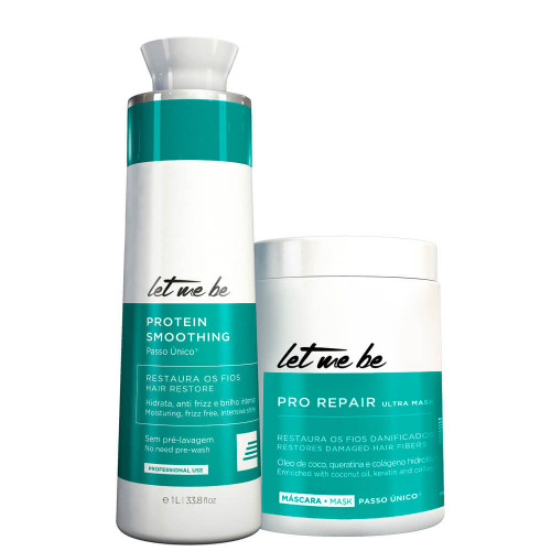 Protein Smoothing Passo Único® Let Me Be 1L + Pro Repair Ultra Mask 1kg | 2 produtos