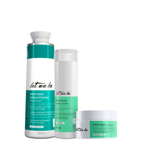 Protein Smoothing Passo Único® Let Me Be 500ml + Kit Home Care Protein (pós-química) 