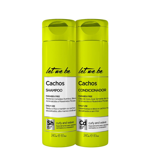 Kit Cachos Shampoo e Condicionador Let Me Be | 240ml 
