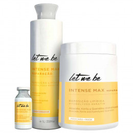 Kit Intense Max Condicionador 1L + Máscara 1kg + Ampola Let Me Be