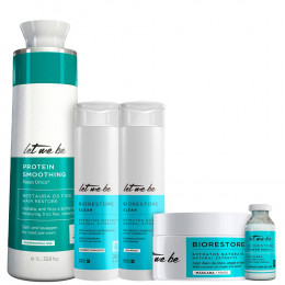 Protein Smoothing Passo Único® Let Me Be 1lt + Kit Biorestore Clear | 5 produtos