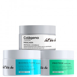 Kit Cronograma Capilar Efeito Restaurador Let Me Be | 3 produtos