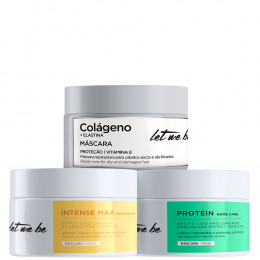 Kit Cronograma Capilar Reconstrói e Nutre Let Me Be | 3 produtos